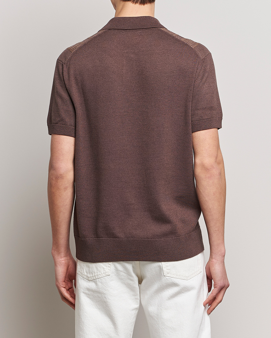 Herr | Pikéer | Nudie Jeans | Frippe Knitted Polo Brown
