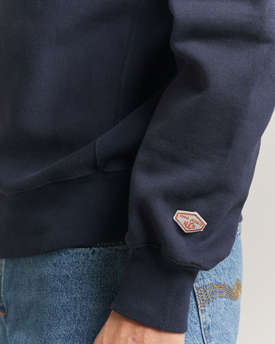 Herr | Tröjor | Nudie Jeans | Hasse Crew Neck Sweatshirt Navy
