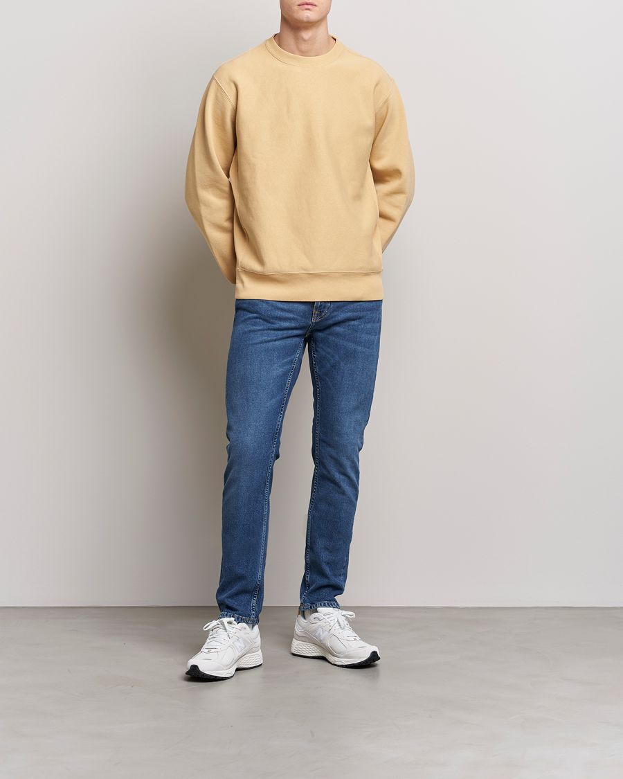 Herr | Tröjor | Nudie Jeans | Hasse Crew Neck Sweatshirt Faded Sun