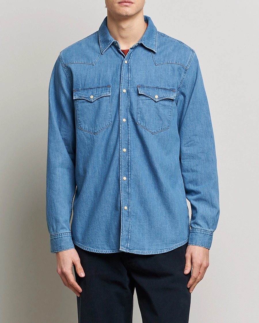 Herr | Skjortor | Nudie Jeans | George Denim Shirt Another Kind Of Blue