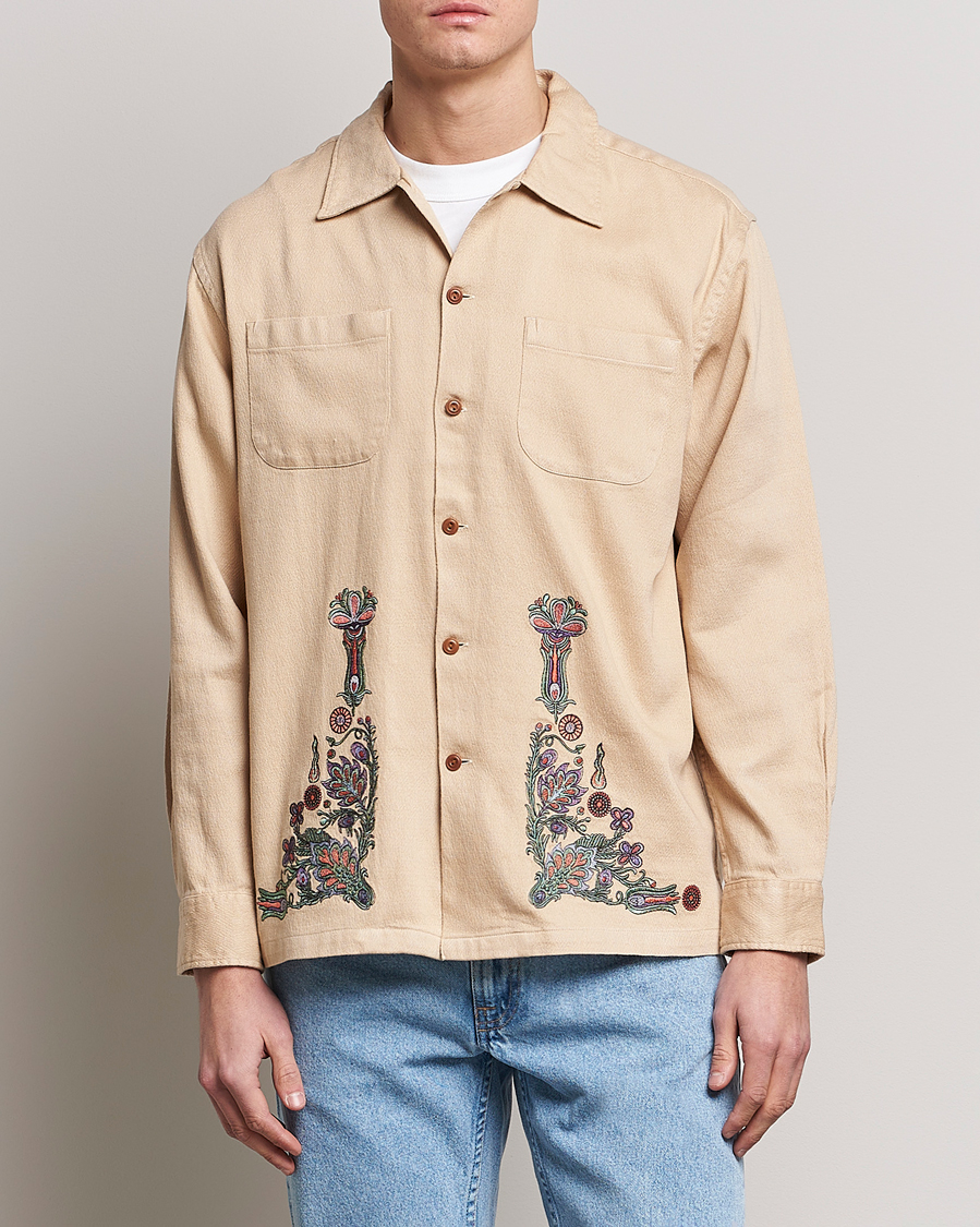 Herr | Skjortor | Nudie Jeans | Vincent Floral Overshirt Cream