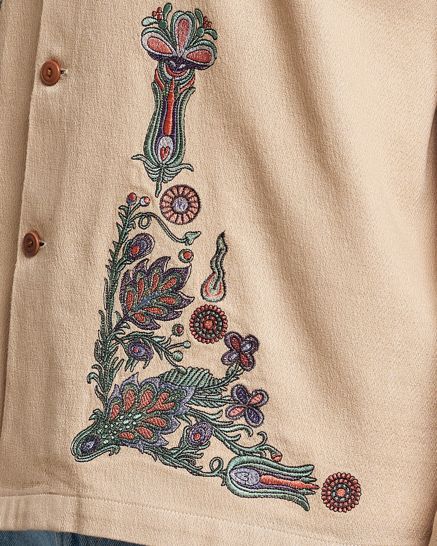Herr | Skjortor | Nudie Jeans | Vincent Floral Overshirt Cream