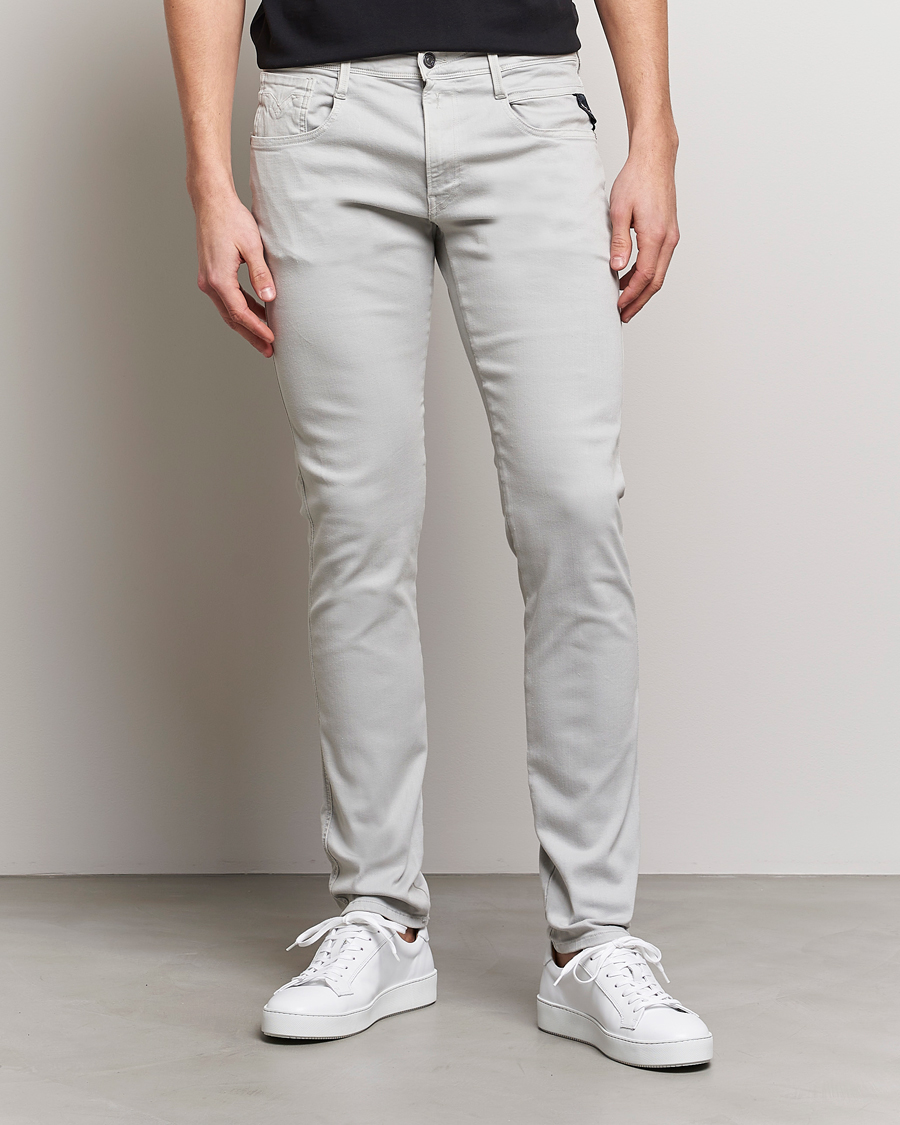 Herr | Byxor | Replay | Anbass Hyperflex X.Lite 5-Pocket Pants Chaulk Grey