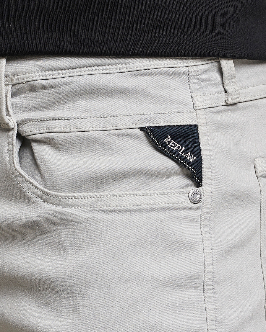 Herr | Byxor | Replay | Anbass Hyperflex X.Lite 5-Pocket Pants Chaulk Grey