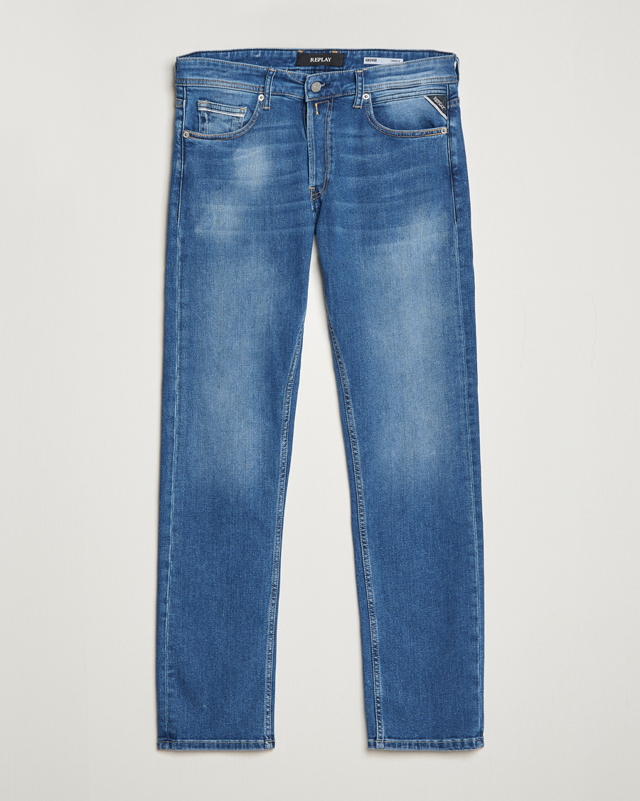 Herr | Jeans | Replay | Grover Straight Fit Stretch Jeans Medium Blue