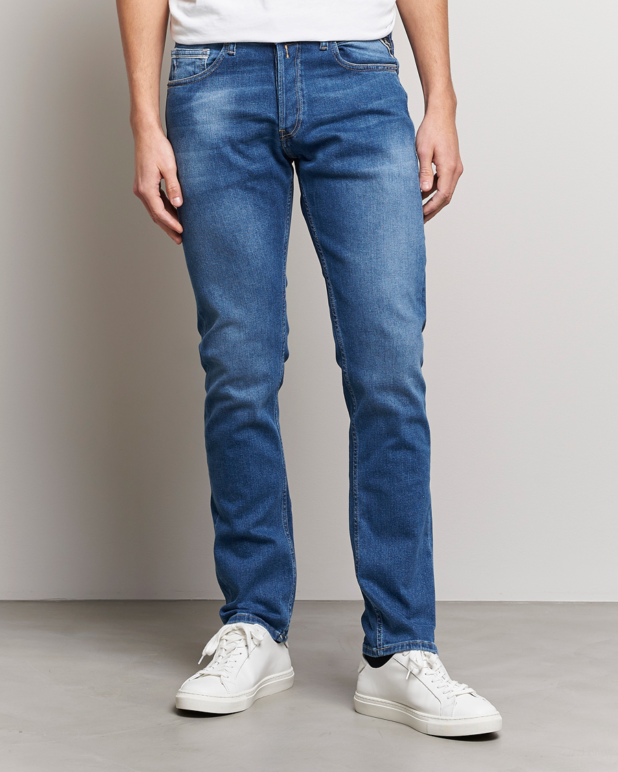 Herr | Jeans | Replay | Grover Straight Fit Stretch Jeans Medium Blue