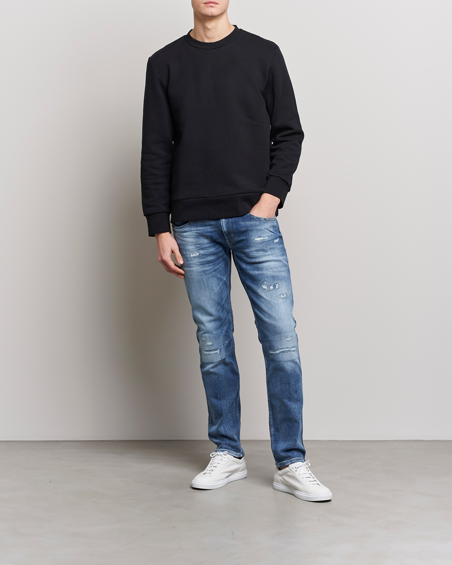 Herr | Jeans | Replay | Anbass Power Stretch 10 Year Wash Jeans Medium Blue