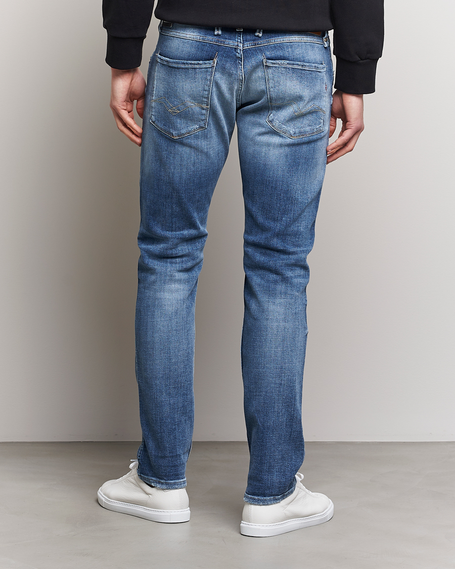 Herr | Jeans | Replay | Anbass Power Stretch 10 Year Wash Jeans Medium Blue
