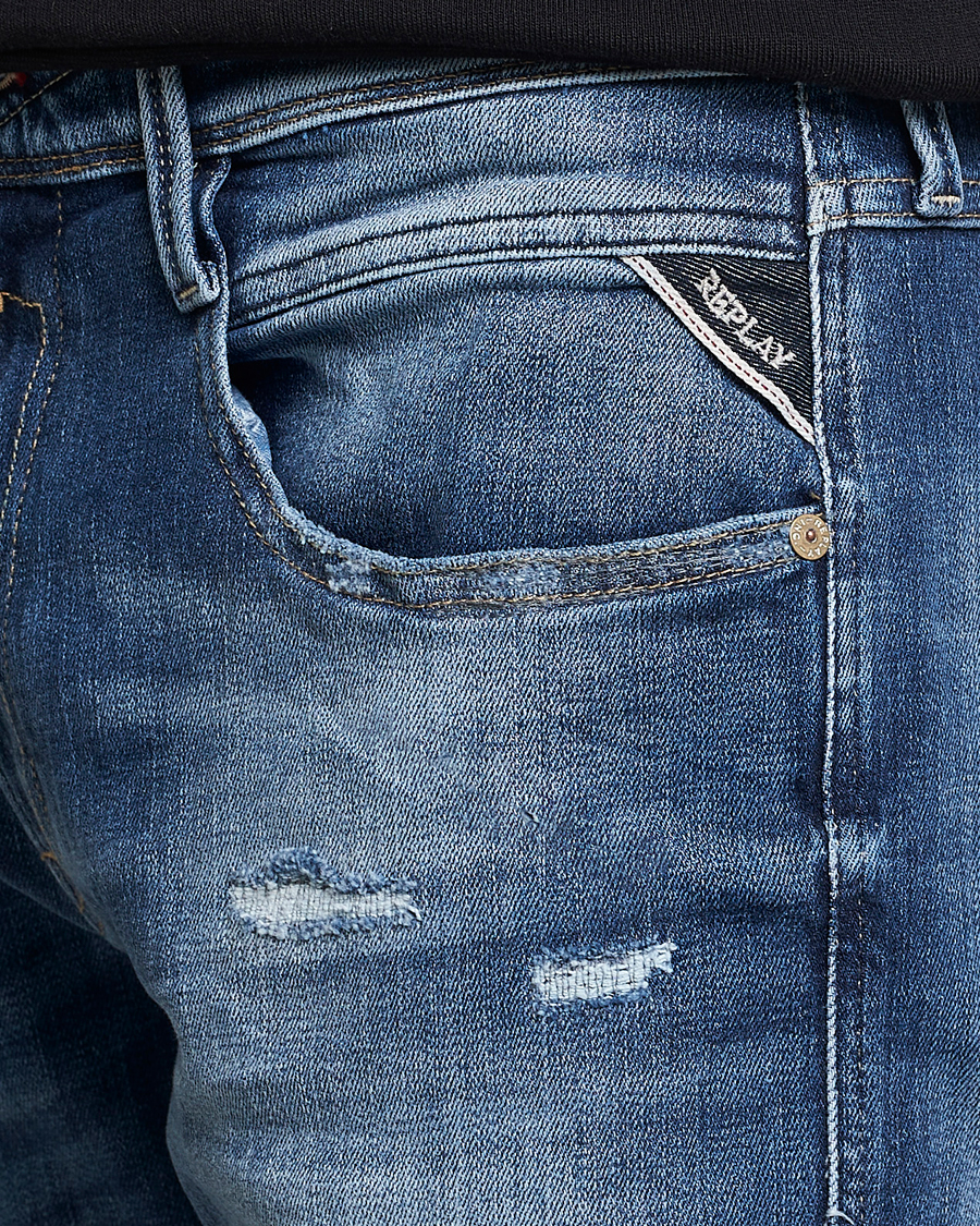 Herr | Jeans | Replay | Anbass Power Stretch 10 Year Wash Jeans Medium Blue