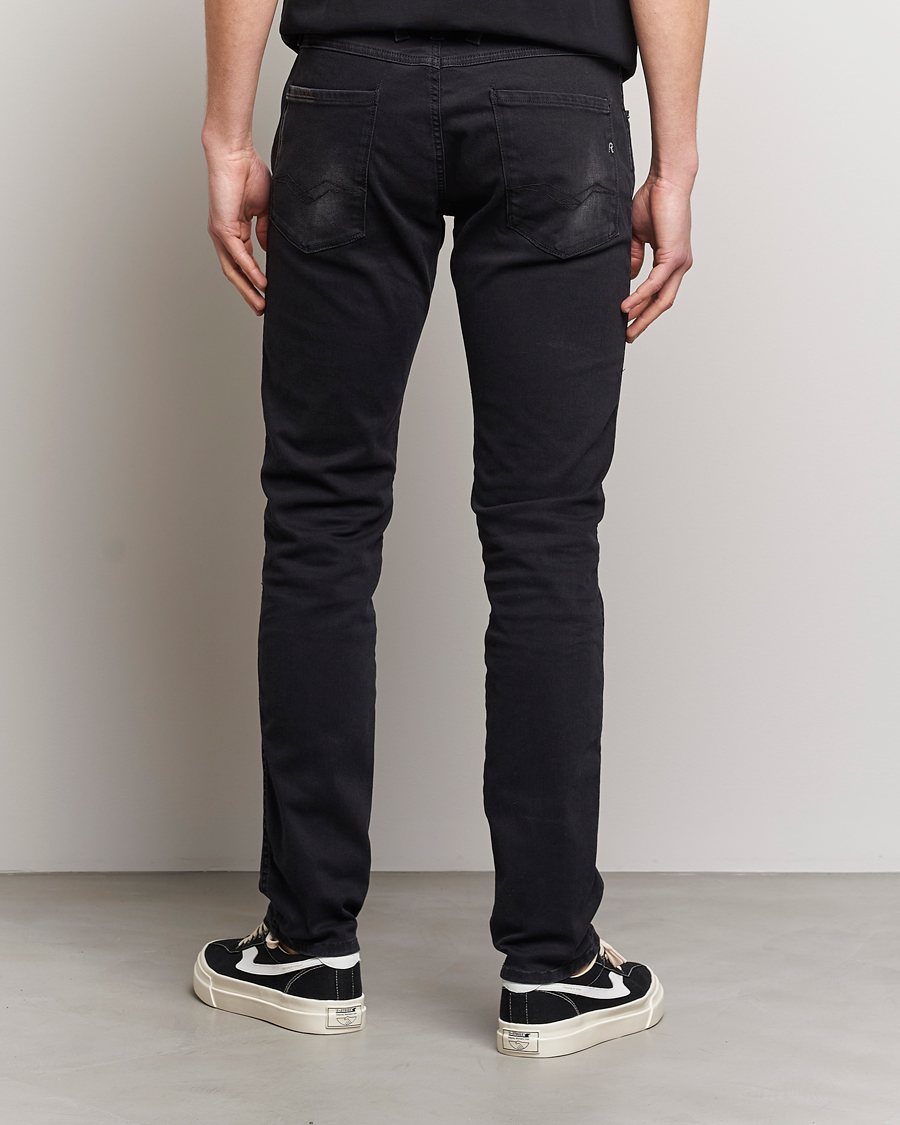 Herr | Jeans | Replay | Anbass Hyperflex Recyceled 360 Jeans Washed Black
