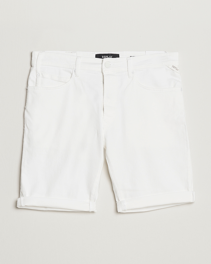 Herr | Shorts | Replay | RBJ901 Super Stretch Jeans Shorts White