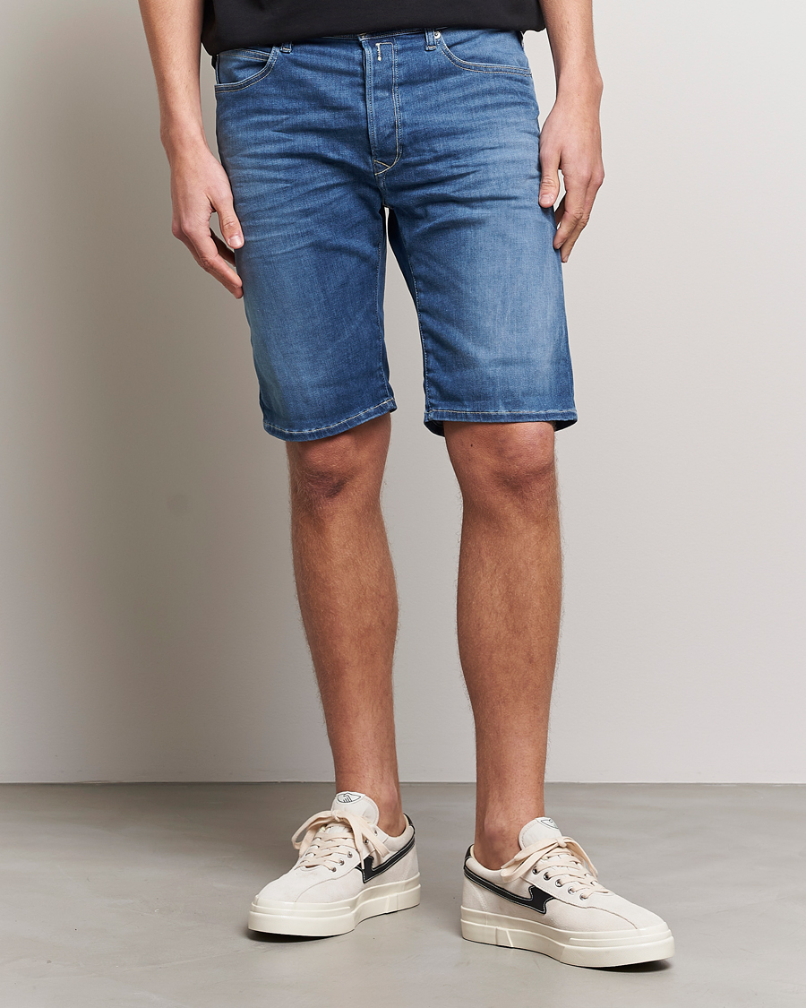 Herr | Shorts | Replay | RBJ901 Hyperflex Denim Shorts Medium Blue