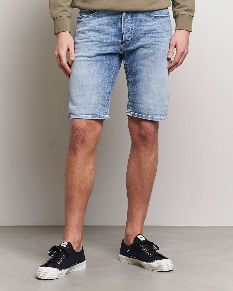 Herr | Shorts | Replay | RBJ901 Super Stretch Bio Denim Shorts Light Blue