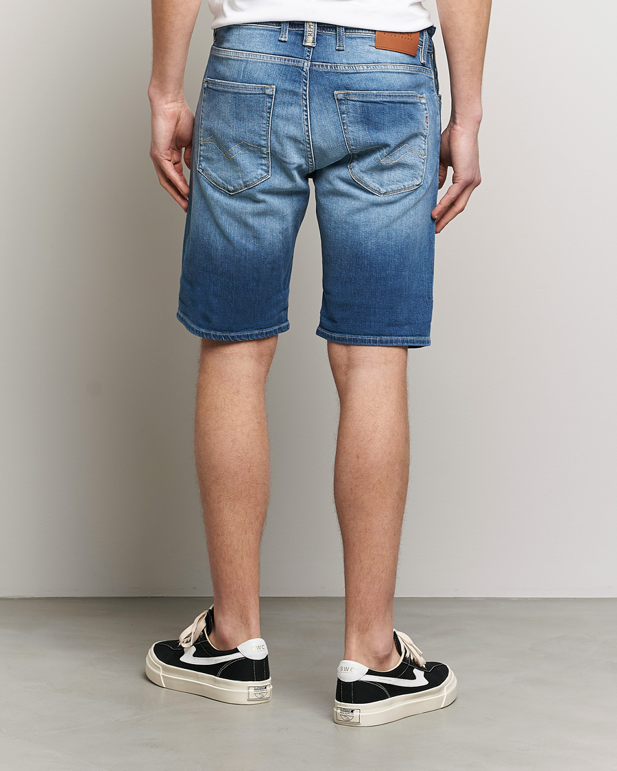 Herr | Shorts | Replay | RBJ901 Super Stretch Bio Denim Shorts Medium Blue