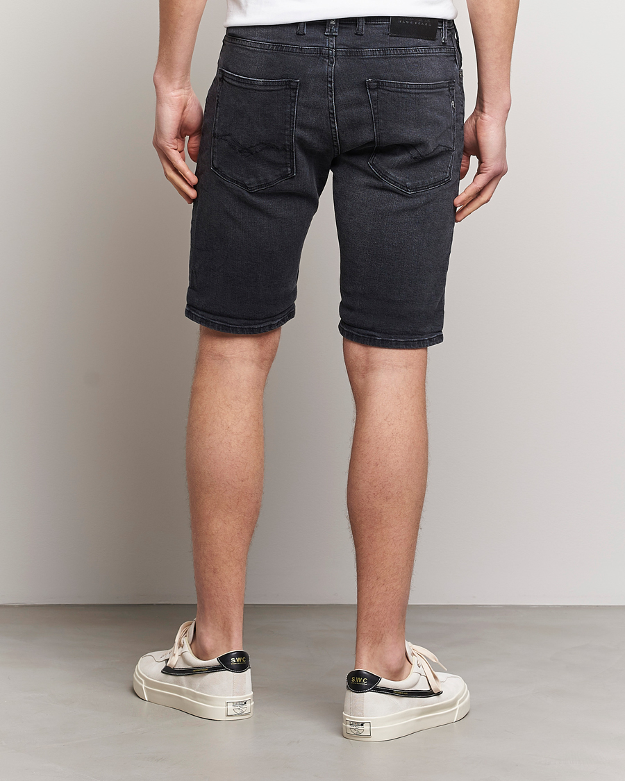 Herr | Shorts | Replay | RBJ901 Super Stretch Bio Denim Shorts Washed Black