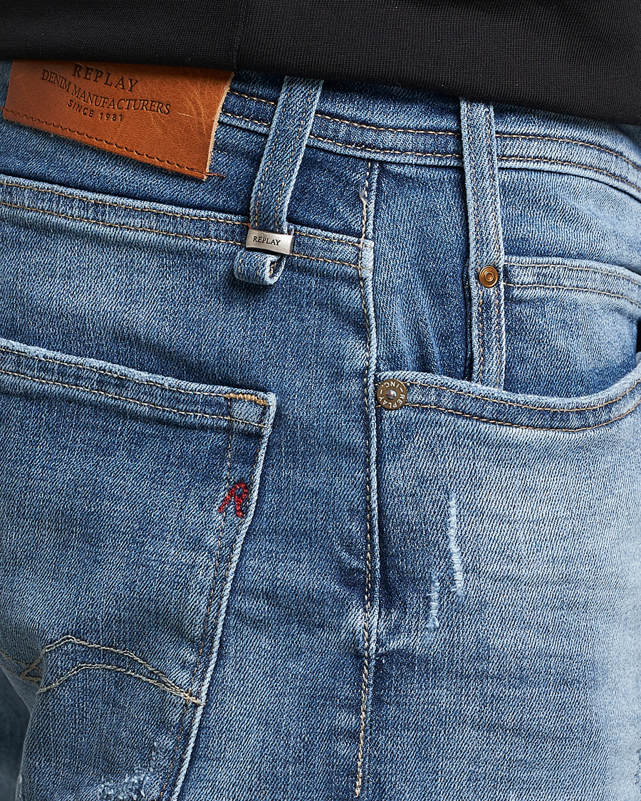 Herr | Shorts | Replay | RBJ901 Stretch 5 Year Wash Denim Shorts Medium Blue