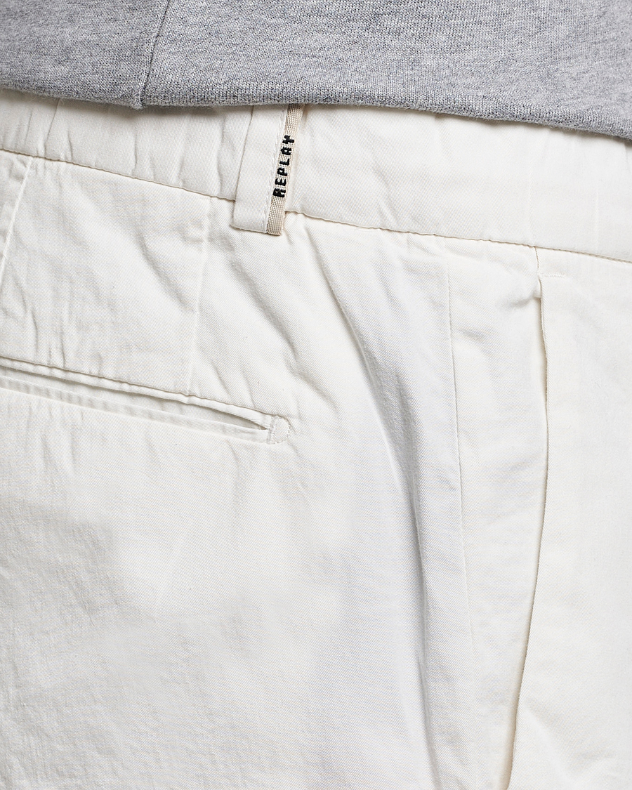 Herr | Byxor | Replay | Sartoriale Comfort Stretch Chinos White