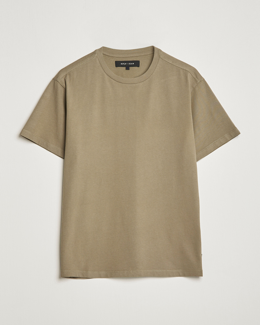 Herr | T-Shirts | Replay | Sartoriale Heavy Crew Neck T-Shirt Sage Green