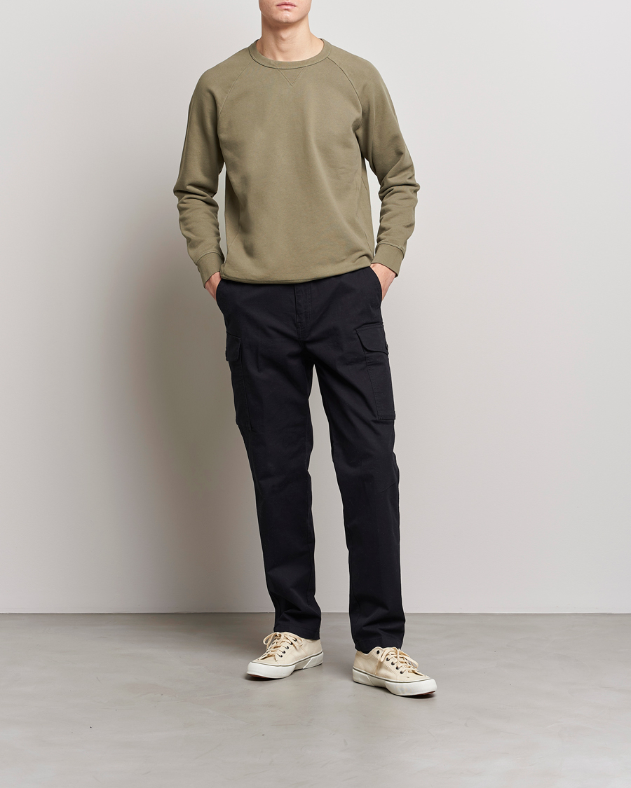 Herr | Tröjor | Replay | Sartoriale Jersey Crew Neck Sweatshirt Sage Green