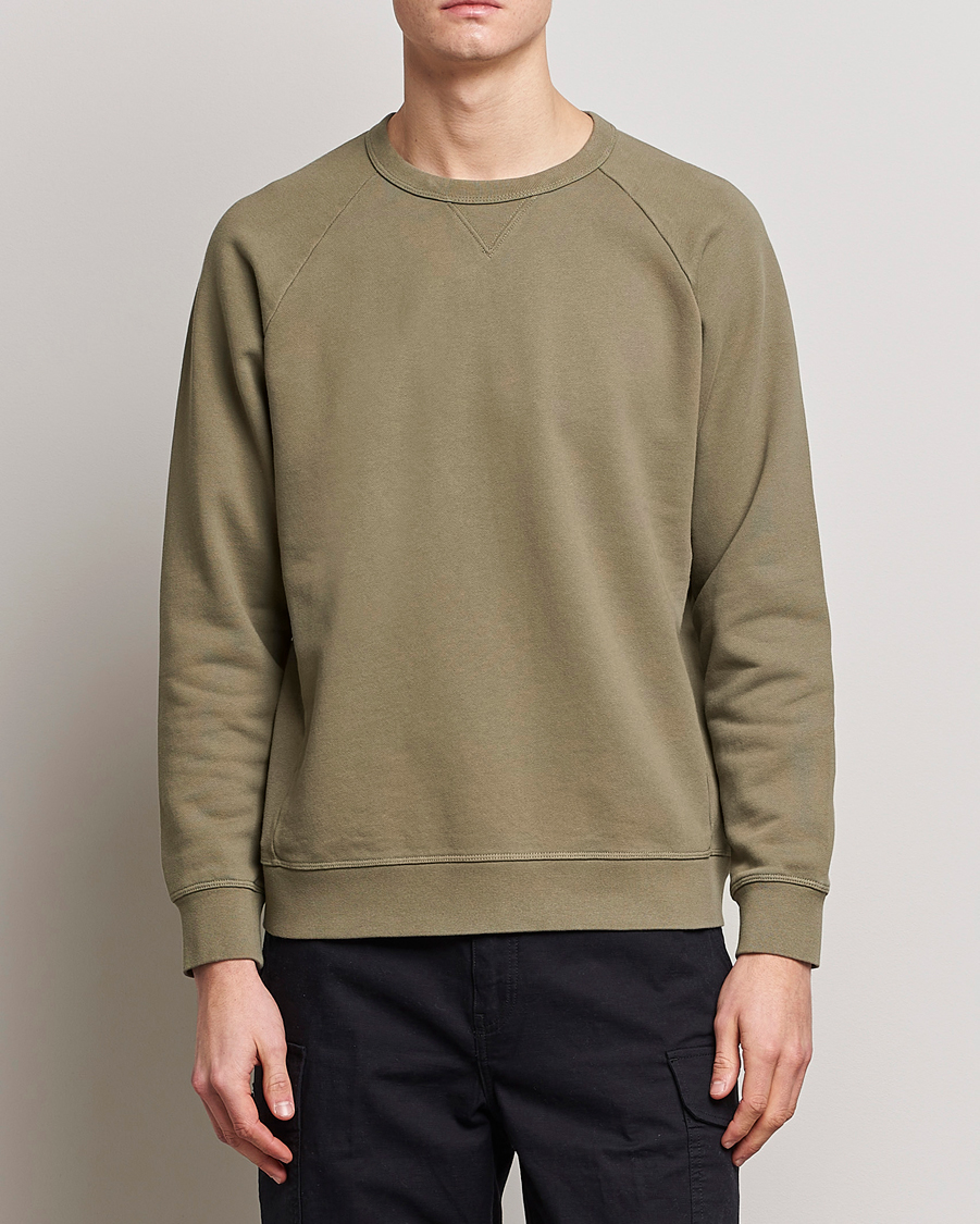 Herr | Tröjor | Replay | Sartoriale Jersey Crew Neck Sweatshirt Sage Green