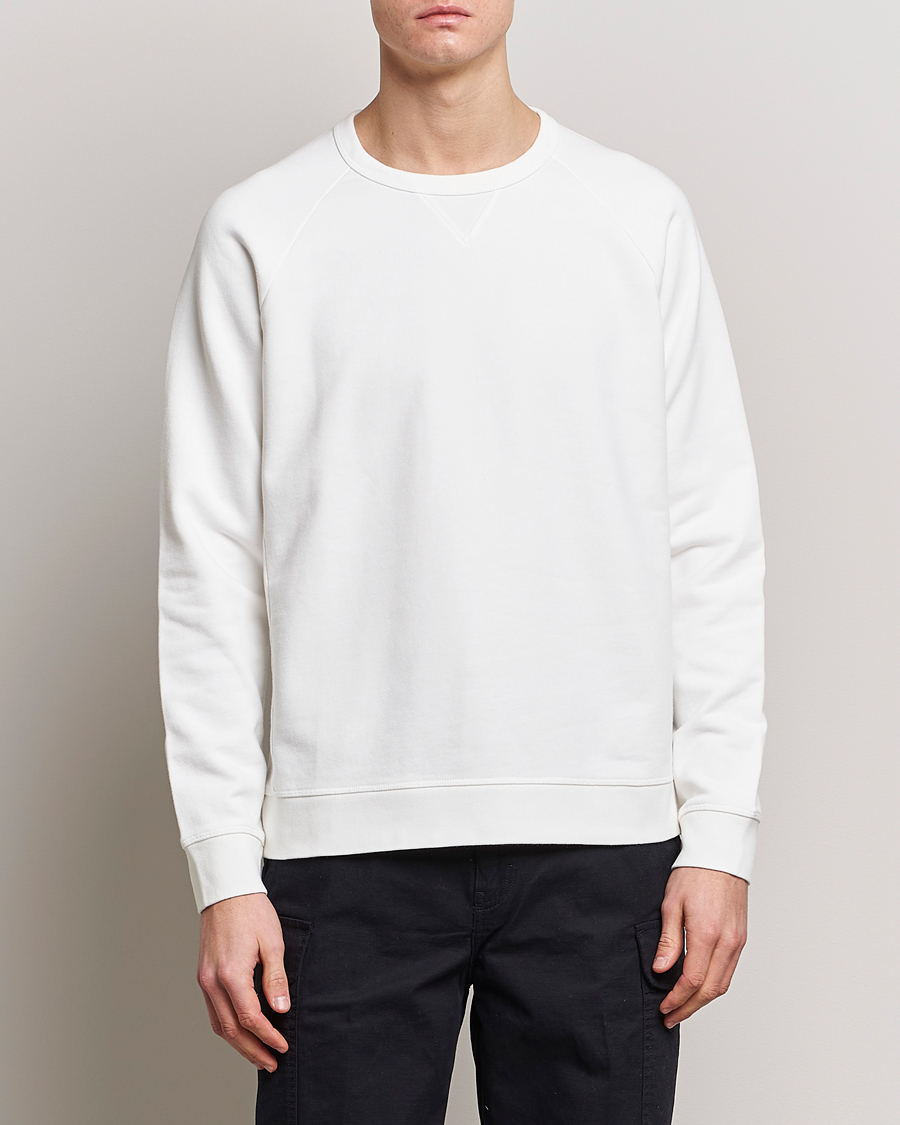 Herr | Tröjor | Replay | Sartoriale Jersey Crew Neck Sweatshirt Chalk White