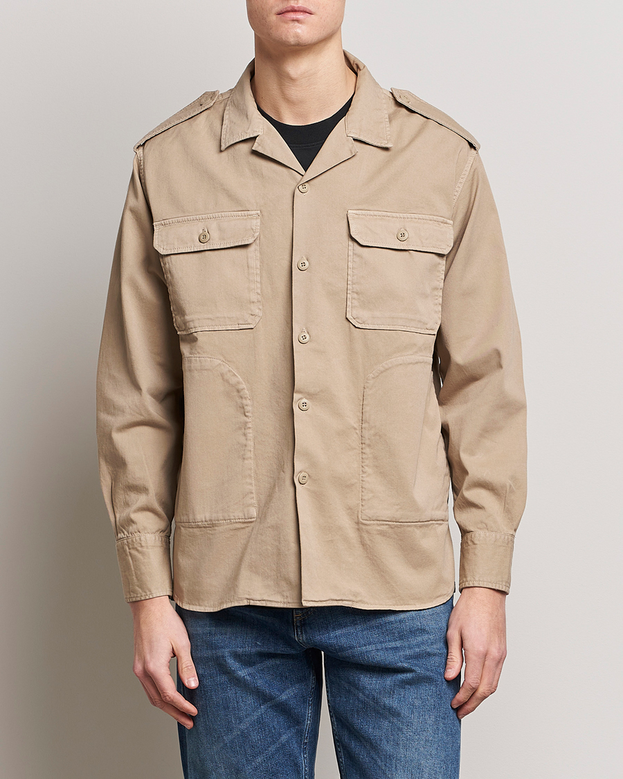 Herr | Skjortor | Replay | Sartoriale Safari Overshirt Sand