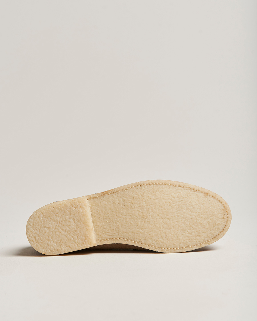 Herr | Sanders Edwin Unlined Suede Penny Loafer Milkshake | Sanders | Edwin Unlined Suede Penny Loafer Milkshake