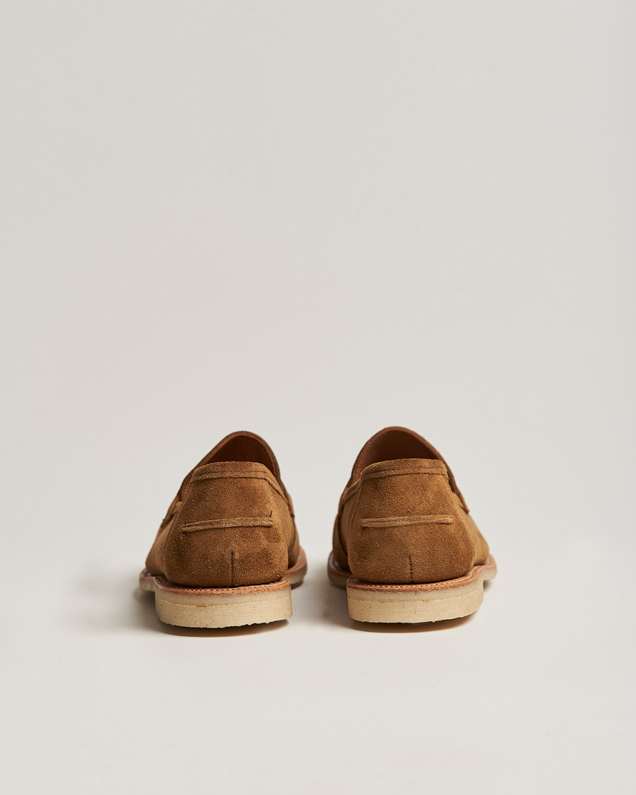 Herr | Sanders Edwin Unlined Suede Penny Loafer Tobacco | Sanders | Edwin Unlined Suede Penny Loafer Tobacco