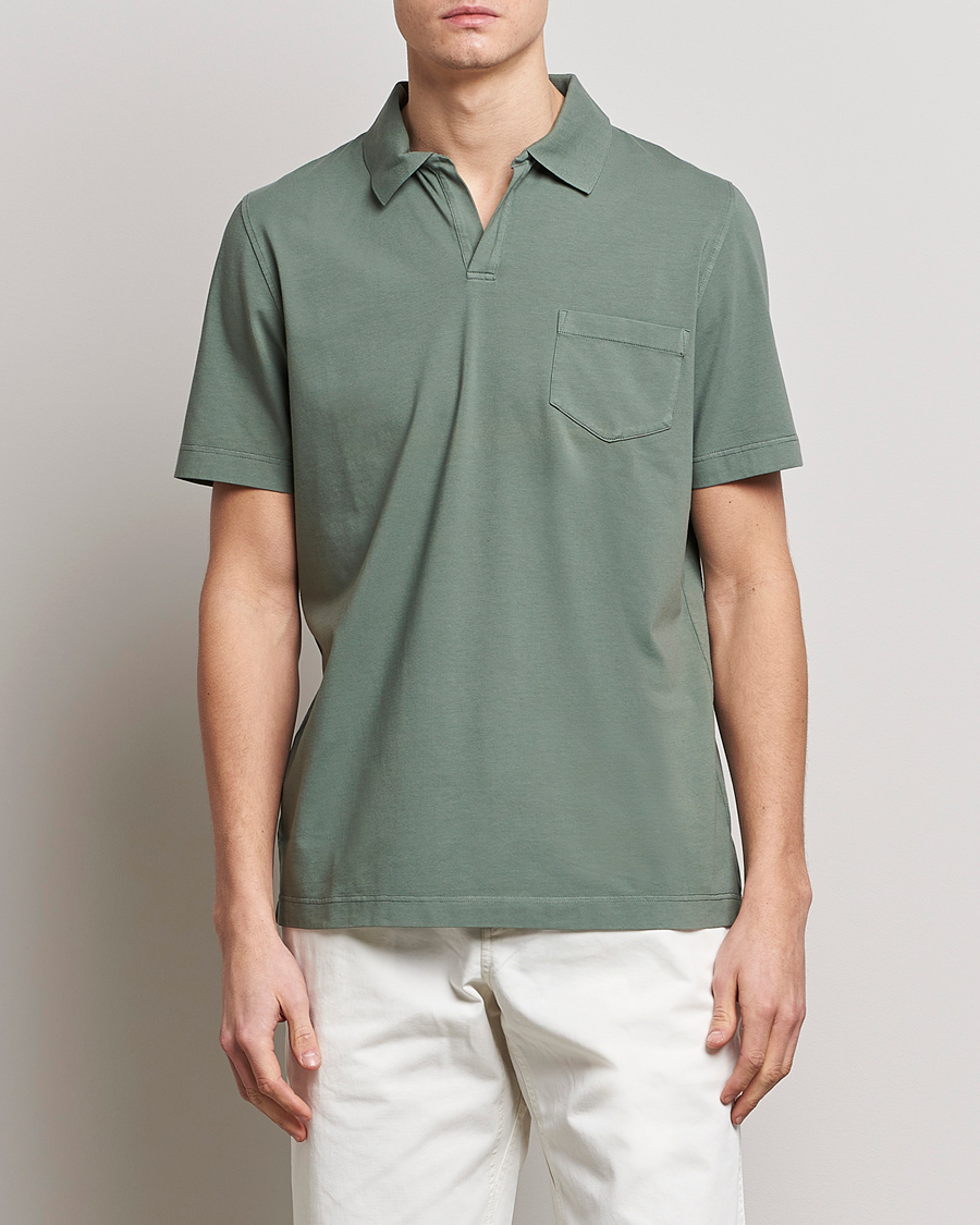 Herr | Nya varumärken | SEASE | Short Sleeve Jersey Polo Sage 