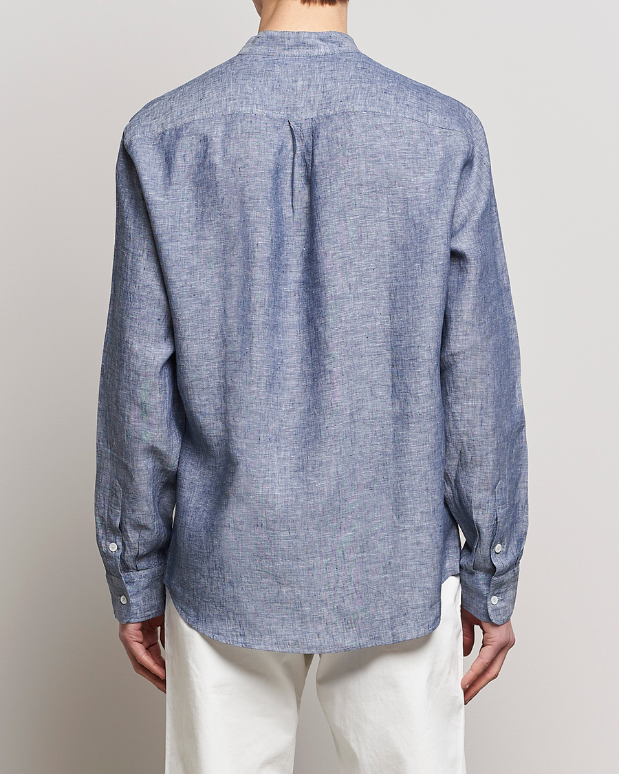 Herr | Skjortor | SEASE | Fishtail Linen Shirt Sky Blue