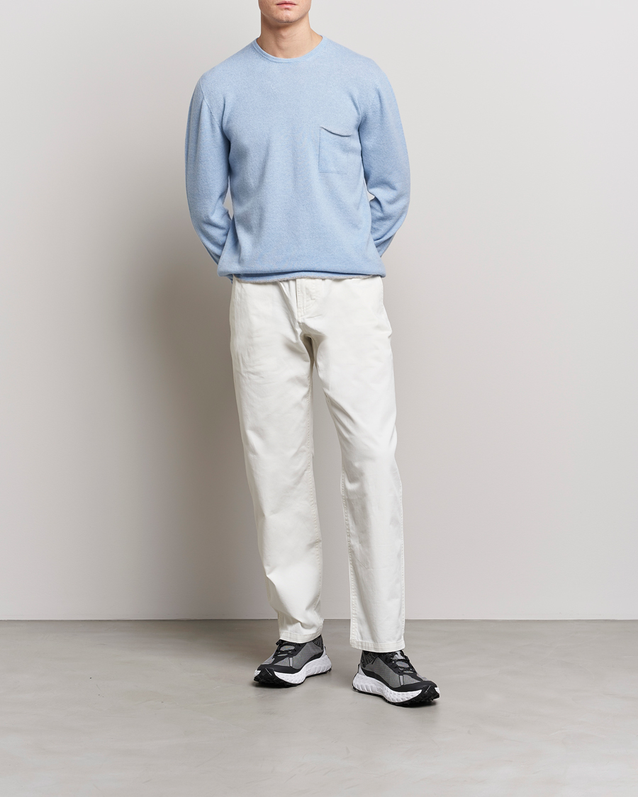 Herr | Tröjor | SEASE | Shore 2.0 Cashmere Pullover Sky Blue