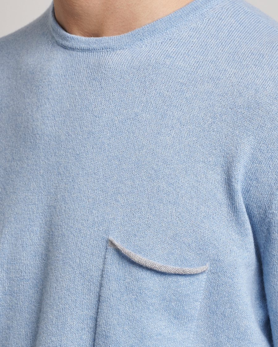 Herr | Tröjor | SEASE | Shore 2.0 Cashmere Pullover Sky Blue