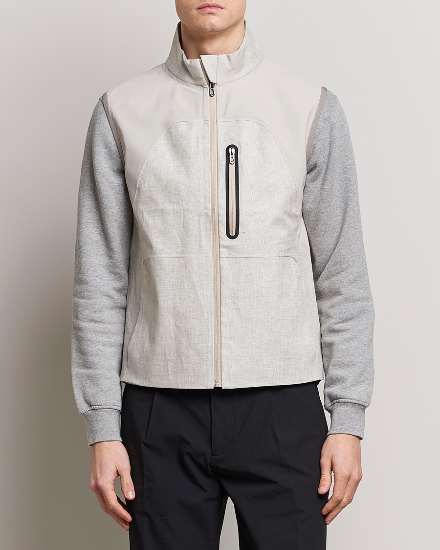 Herr | Västar | SEASE | V-8 Linen Gilet Light Beige