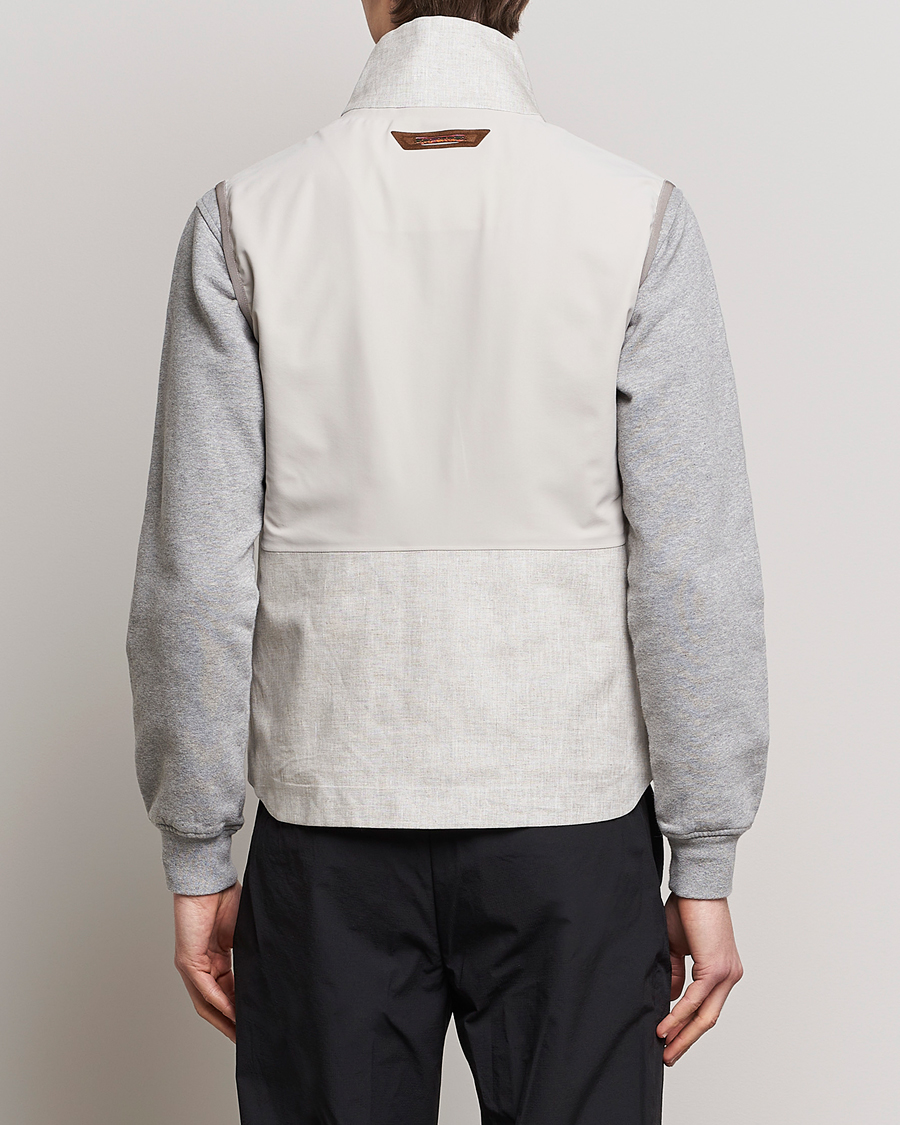 Herr | Västar | SEASE | V-8 Linen Gilet Light Beige