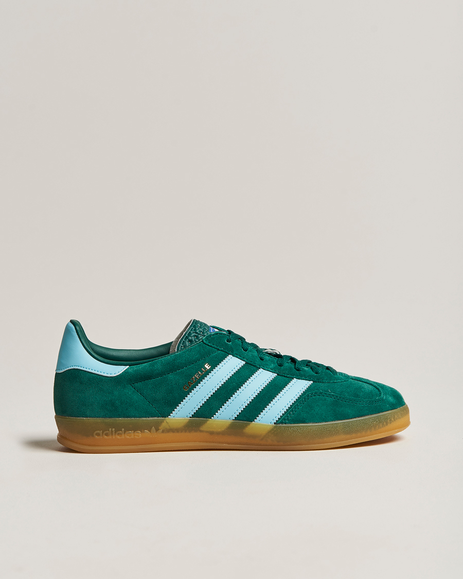 Herr | adidas Originals Gazelle Sneaker Green/Sky Blue | adidas Originals | Gazelle Sneaker Green/Sky Blue