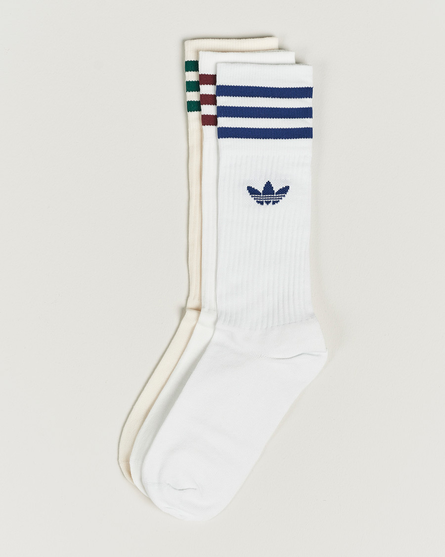 Herr | Underkläder | adidas Originals | 3-Pack Solid Crew Sock White