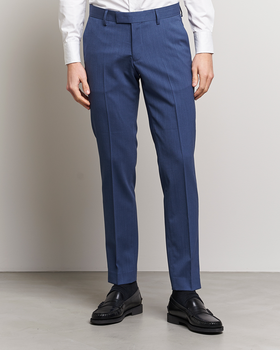 Herr | Byxor | Tiger of Sweden | Tordon Wool Trousers Garage Blue