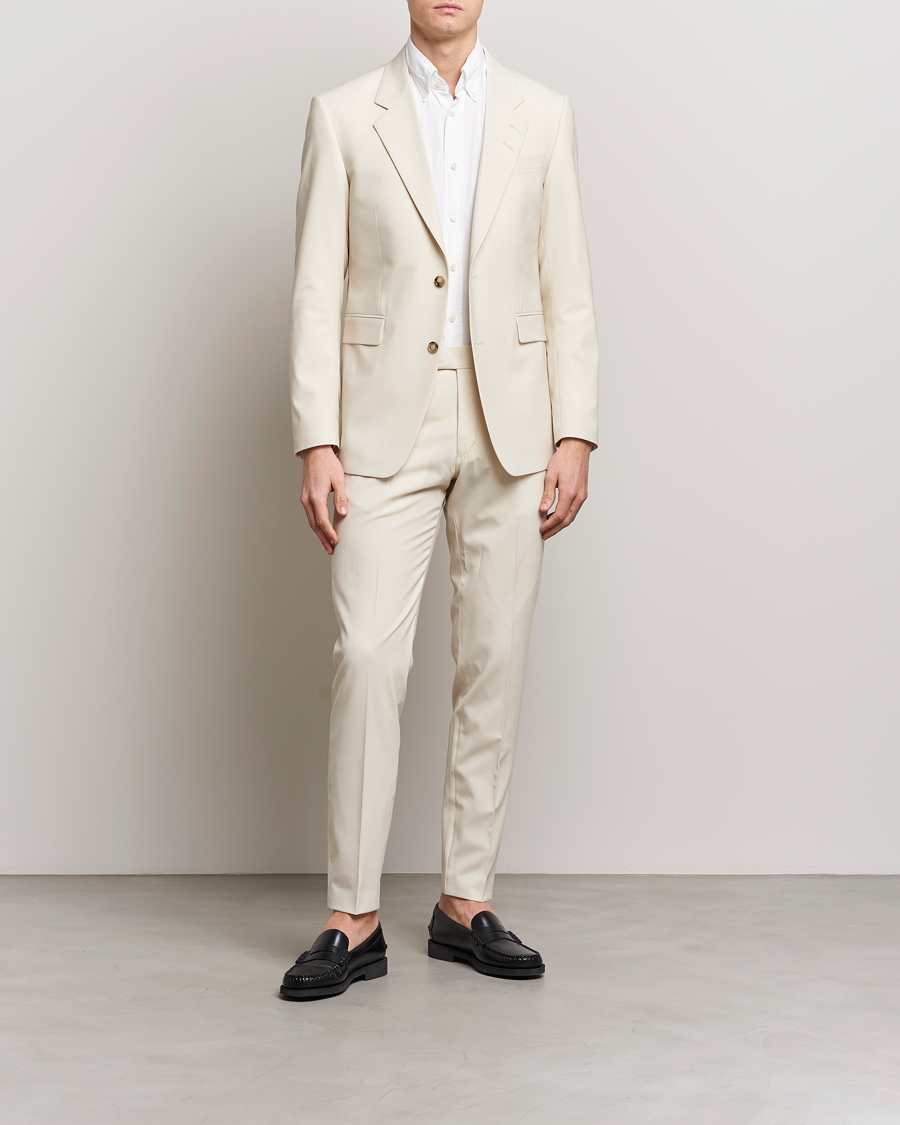 Herr | Byxor | Tiger of Sweden | Tenuta Wool Trousers Light Ivory