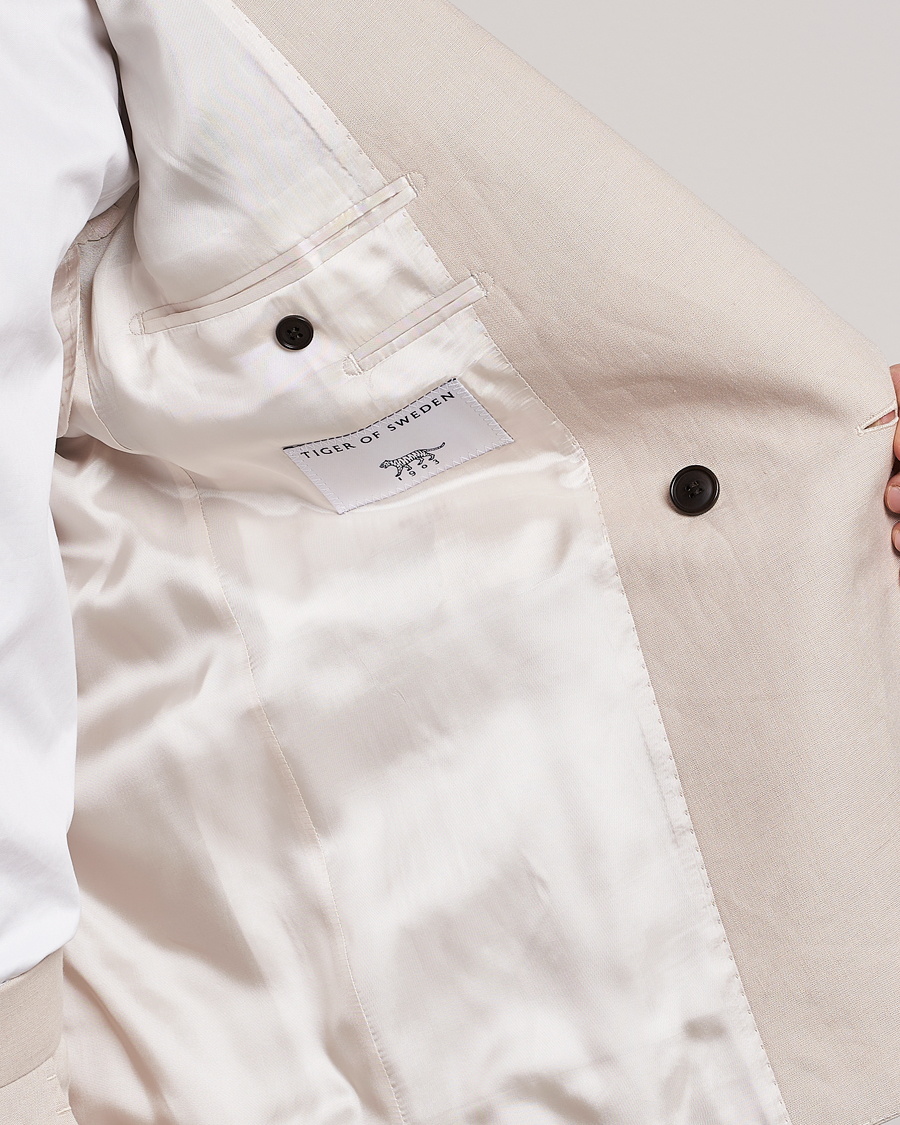 Herr | Kavajer | Tiger of Sweden | Heldin Linen Blazer Cream Sand