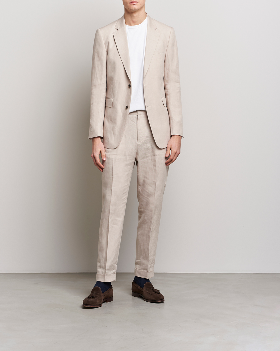 Herr | Kavajer | Tiger of Sweden | Justin Linen Blazer Cream Sand