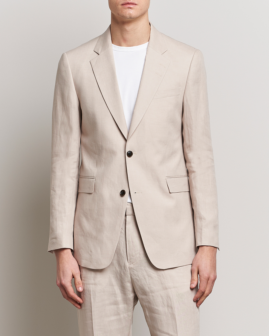 Herr | Kavajer | Tiger of Sweden | Justin Linen Blazer Cream Sand