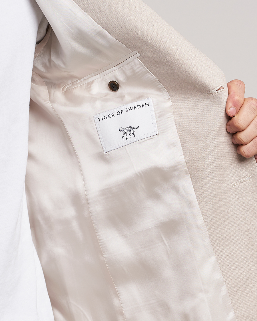 Herr | Kavajer | Tiger of Sweden | Justin Linen Blazer Cream Sand