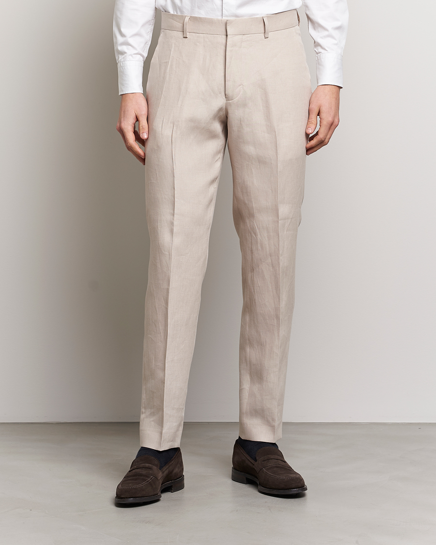 Herr |  | Tiger of Sweden | Tenutas Linen Trousers Cream Sand