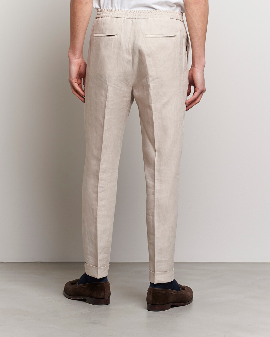 Herr | Byxor | Tiger of Sweden | Taven Linen Trousers Cream Sand