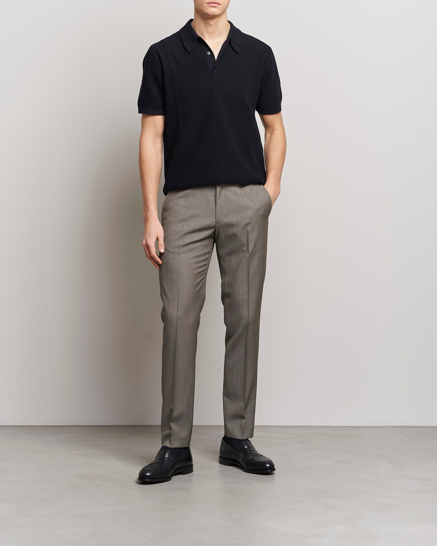 Herr | Byxor | Tiger of Sweden | Tenuta Wool Trousers Dark Sand
