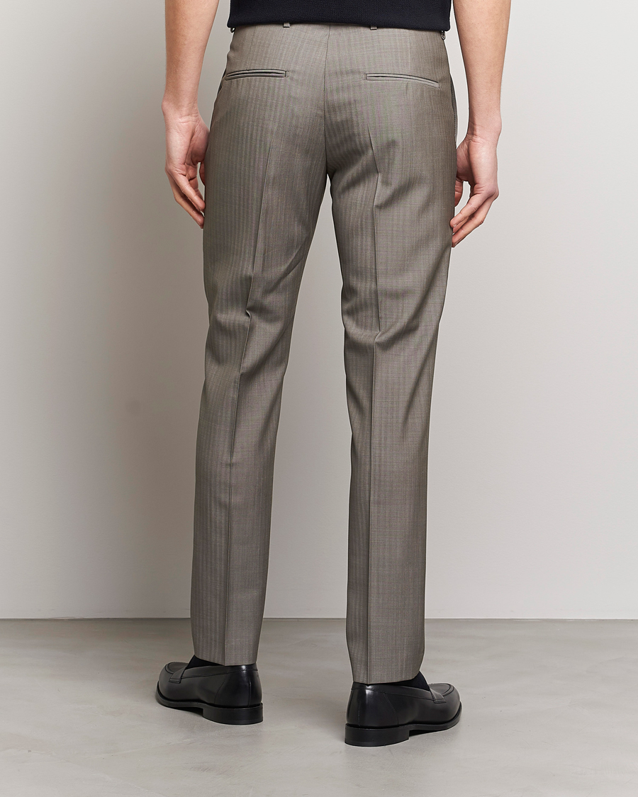 Herr | Byxor | Tiger of Sweden | Tenuta Wool Trousers Dark Sand
