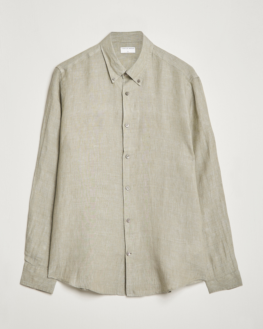 Herr | Skjortor | Tiger of Sweden | Sankt Linen Shirt Shadow