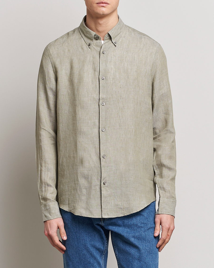 Herr | Skjortor | Tiger of Sweden | Sankt Linen Shirt Shadow