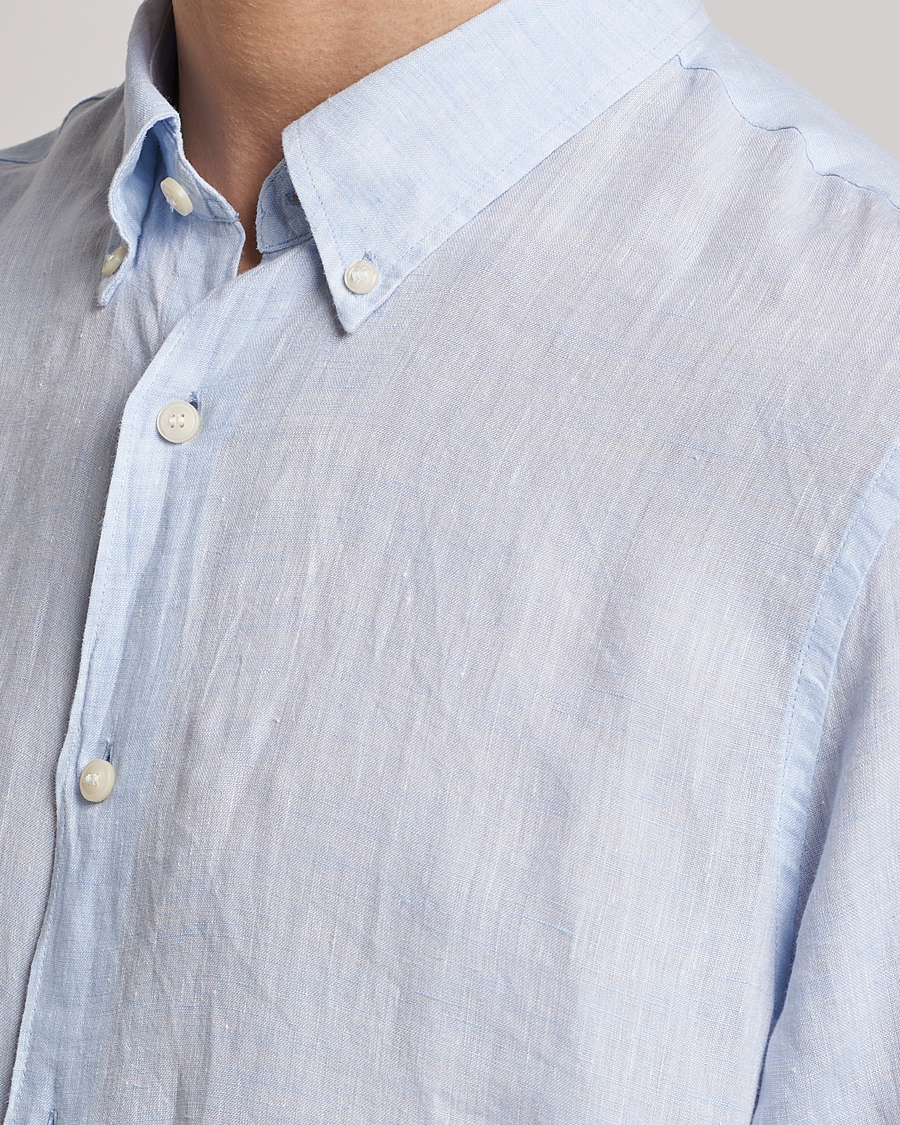 Herr | Skjortor | Tiger of Sweden | Sankt Linen Shirt Light Blue