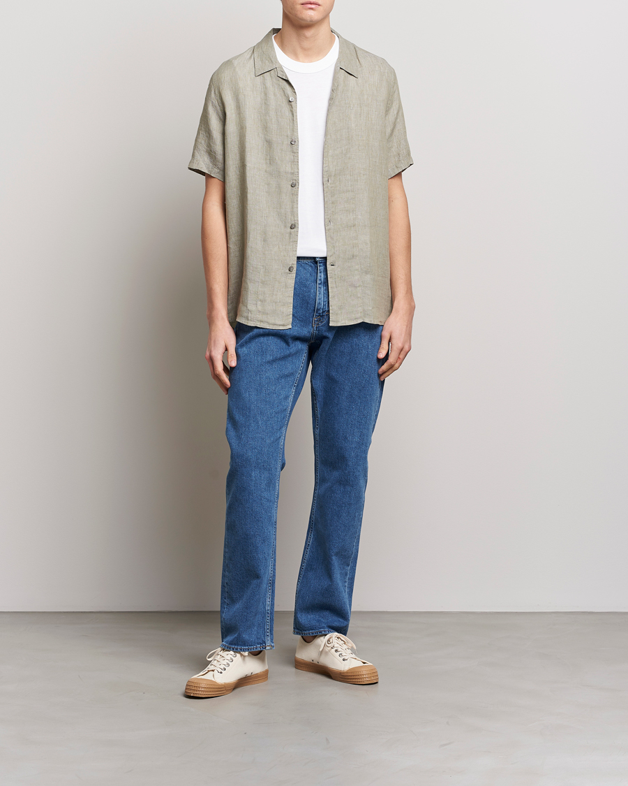 Herr | Skjortor | Tiger of Sweden | Riccerdo Linen Shirt Shadow